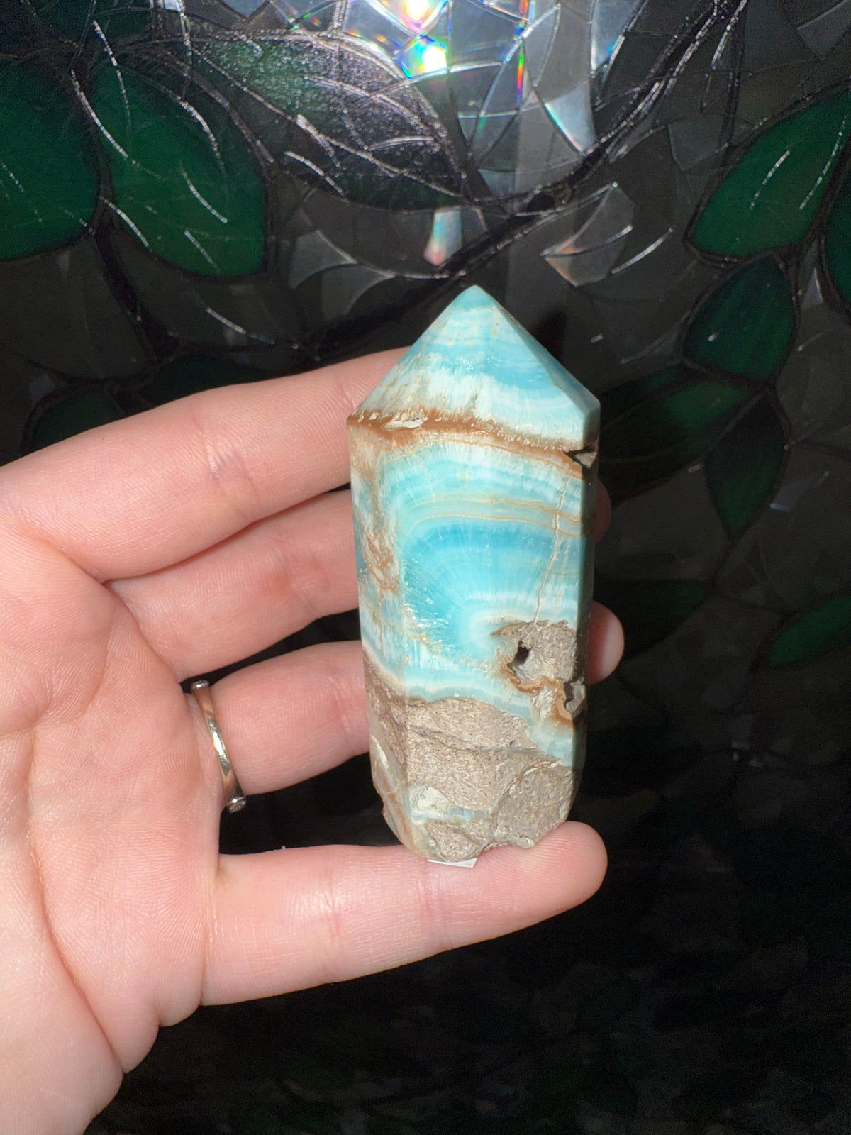 Blue Caribbean Calcite point