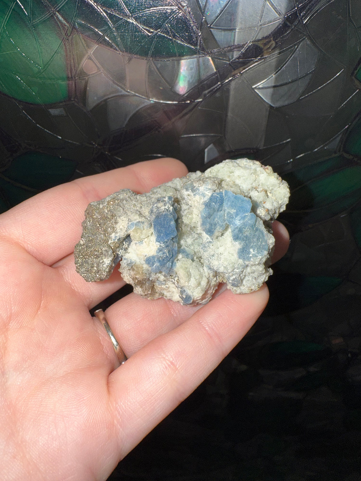 Azurite w Pyrite