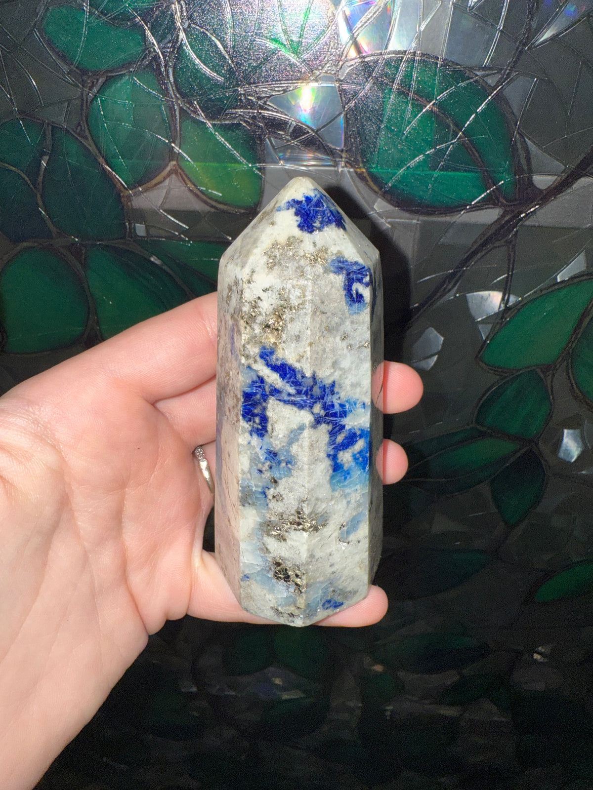 Sodalite & Azurite point