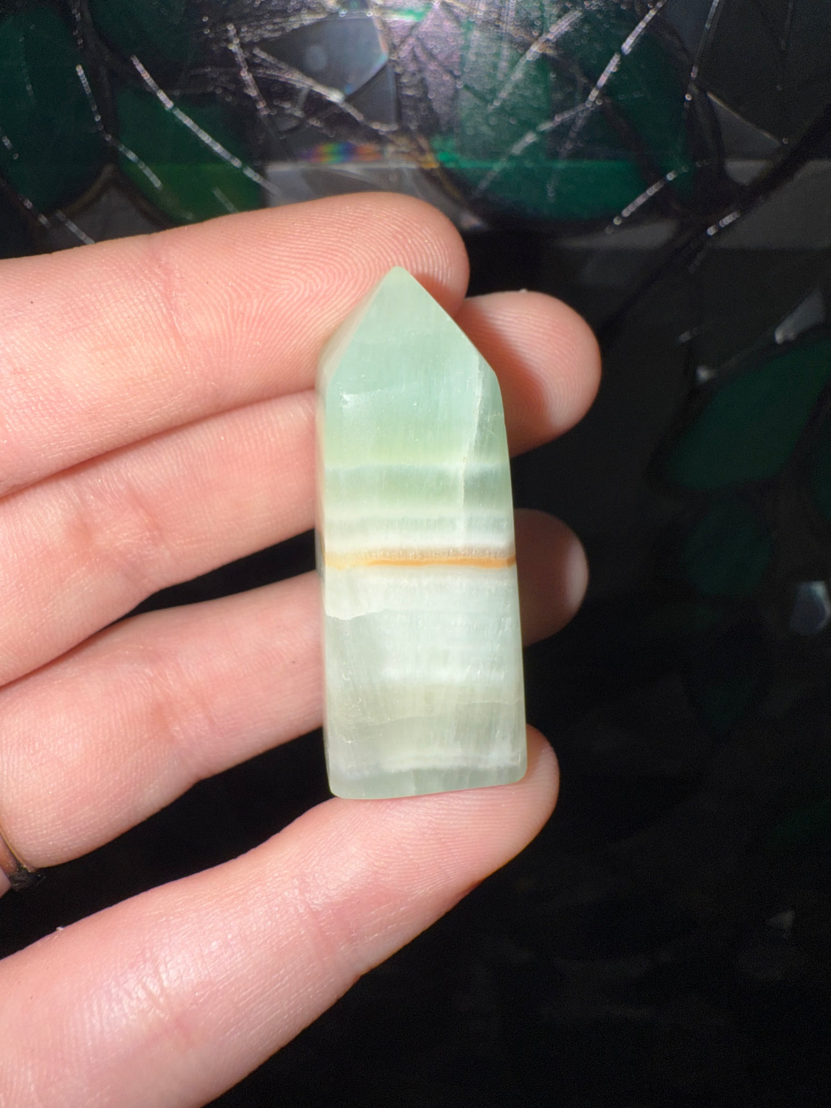 Pistachio Calcite mini tower