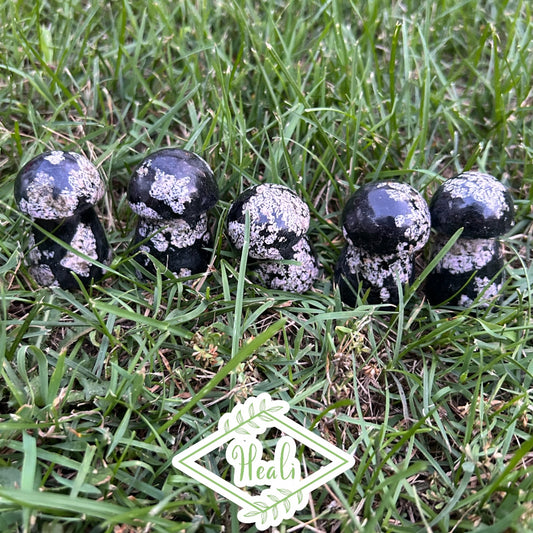 Snowflake Obsidian Mini Mushrooms